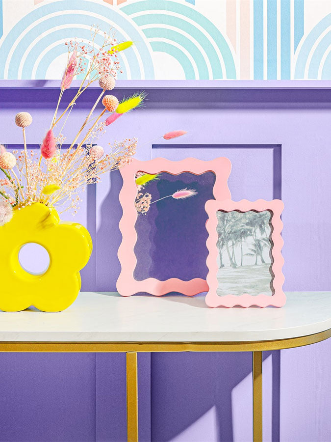 Wiggle Border Mirror Pink – thoughtful gifts and beautiful finds from C&K, an independent lifestyle store in Settle.