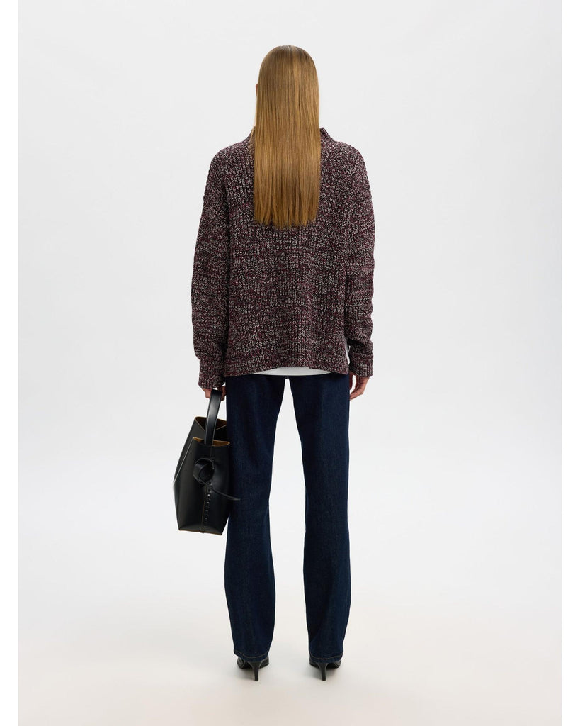 Selma Long sleeve Knit Fig/Birch – timeless women’s fashion from C&K, an independent lifestyle store in Settle, North Yorkshire.