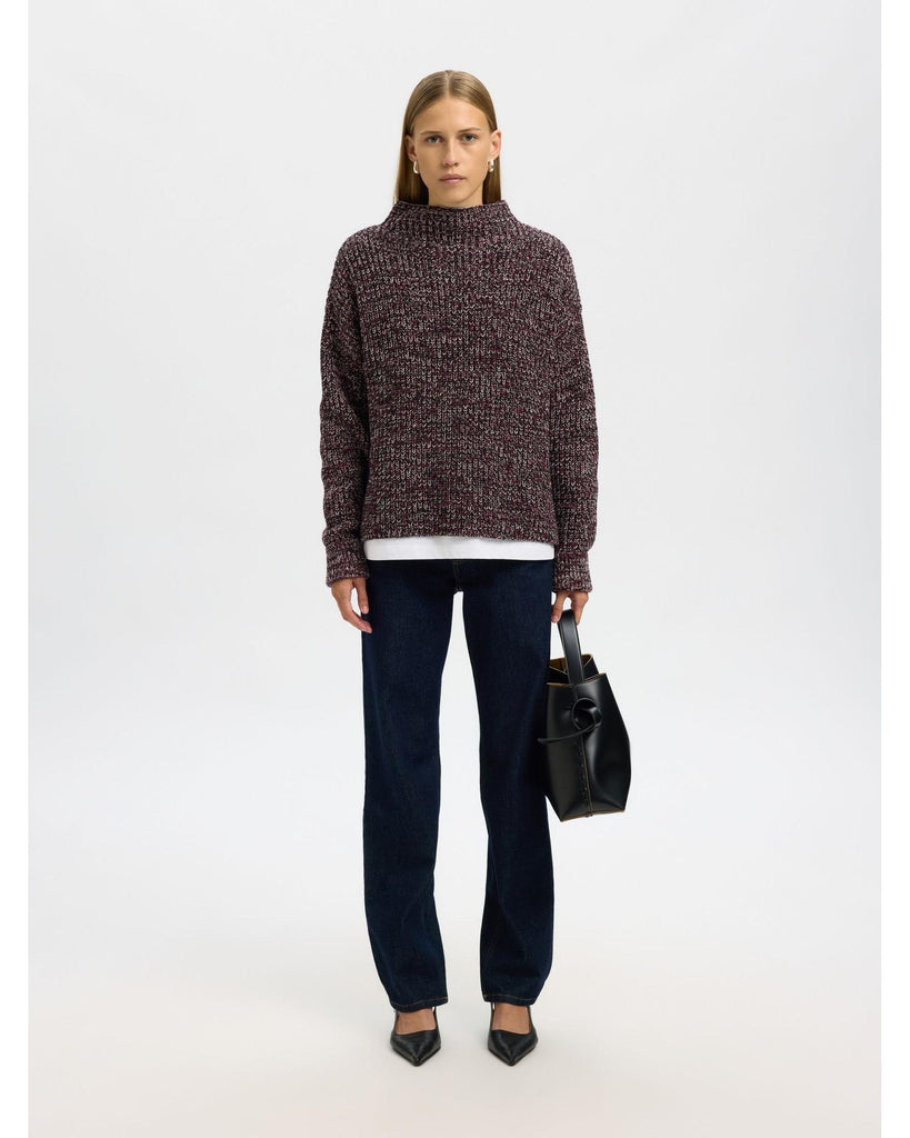 Selma Long sleeve Knit Fig/Birch – timeless women’s fashion from C&K, an independent lifestyle store in Settle, North Yorkshire.
