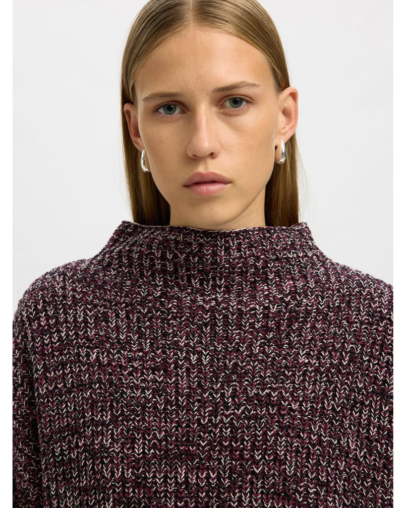 Selma Long sleeve Knit Fig/Birch – timeless women’s fashion from C&K, an independent lifestyle store in Settle, North Yorkshire.