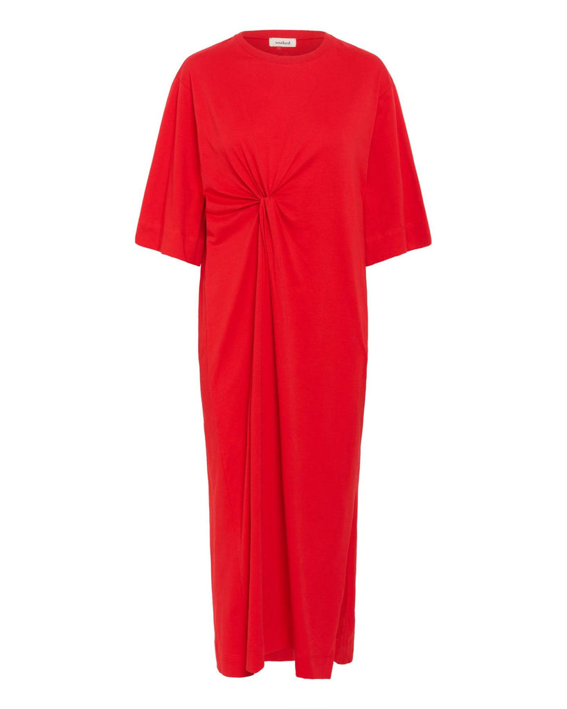 Aeve Knot Dress - Goji Berry – timeless women’s fashion from C&K, an independent lifestyle store in Settle, North Yorkshire.