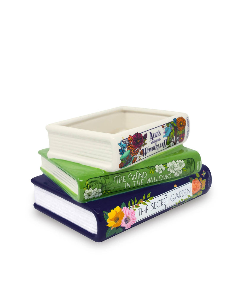 Stacked Books Planter, Alice/Wind in the Willows/The Secret – thoughtful gifts and beautiful finds from C&K, an independent lifestyle store in Settle.