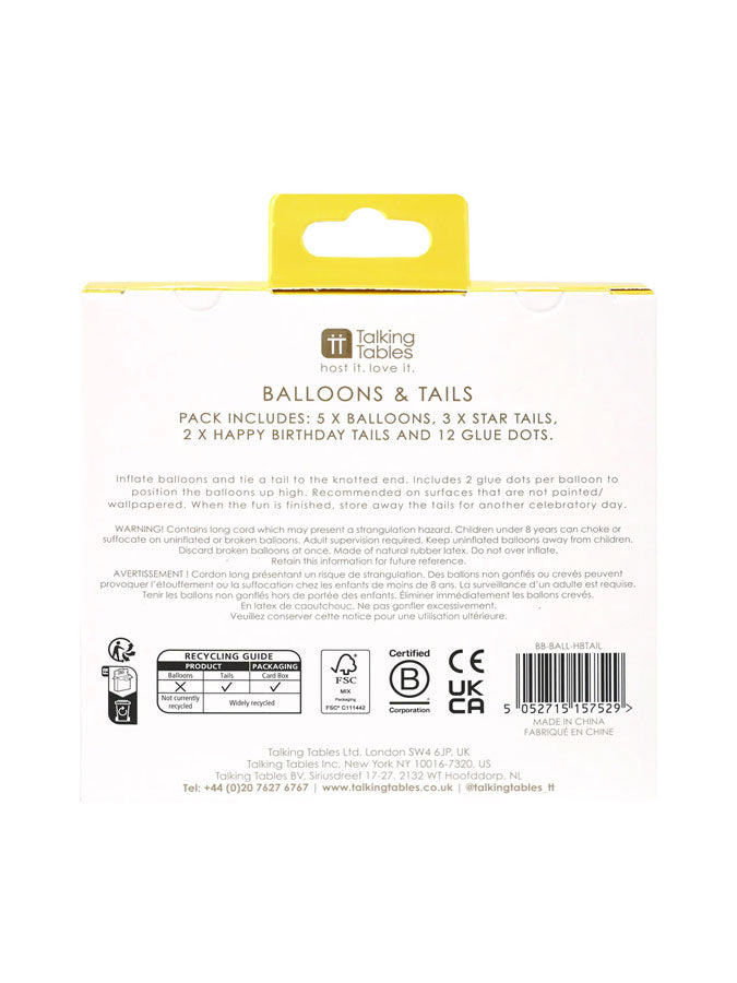 Birthday Brights Balloons and Tails – thoughtful gifts and beautiful finds from C&K, an independent lifestyle store in Settle.