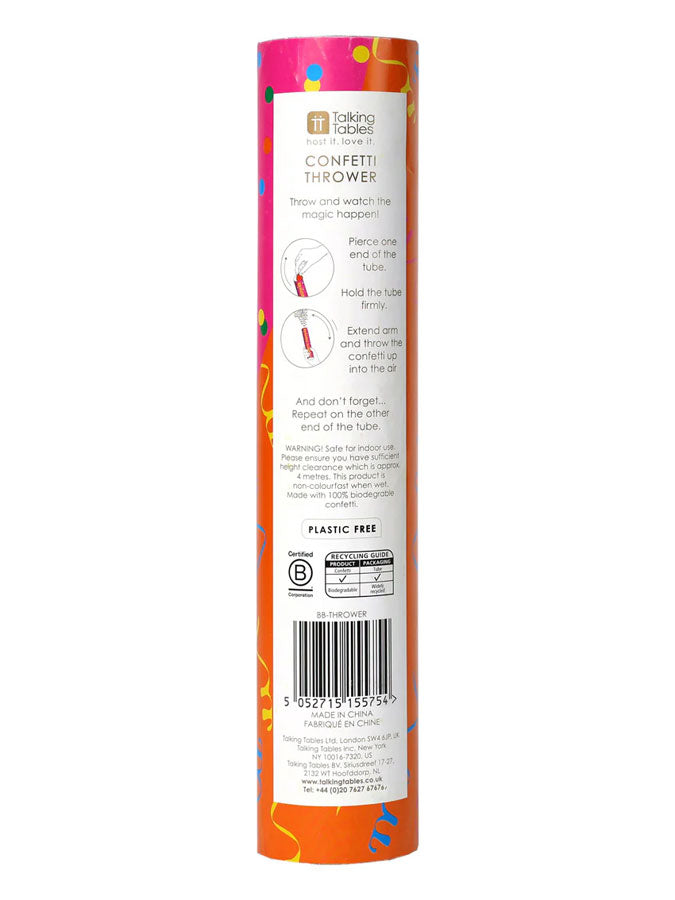 Birthday Brights Confetti Thrower – thoughtful gifts and beautiful finds from C&K, an independent lifestyle store in Settle.