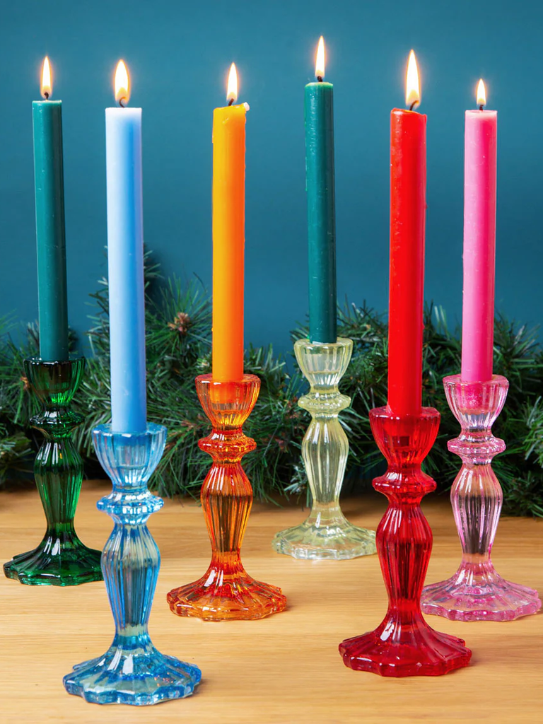 Boho Red Glass Candle Holder – thoughtful gifts and beautiful finds from C&K, an independent lifestyle store in Settle.