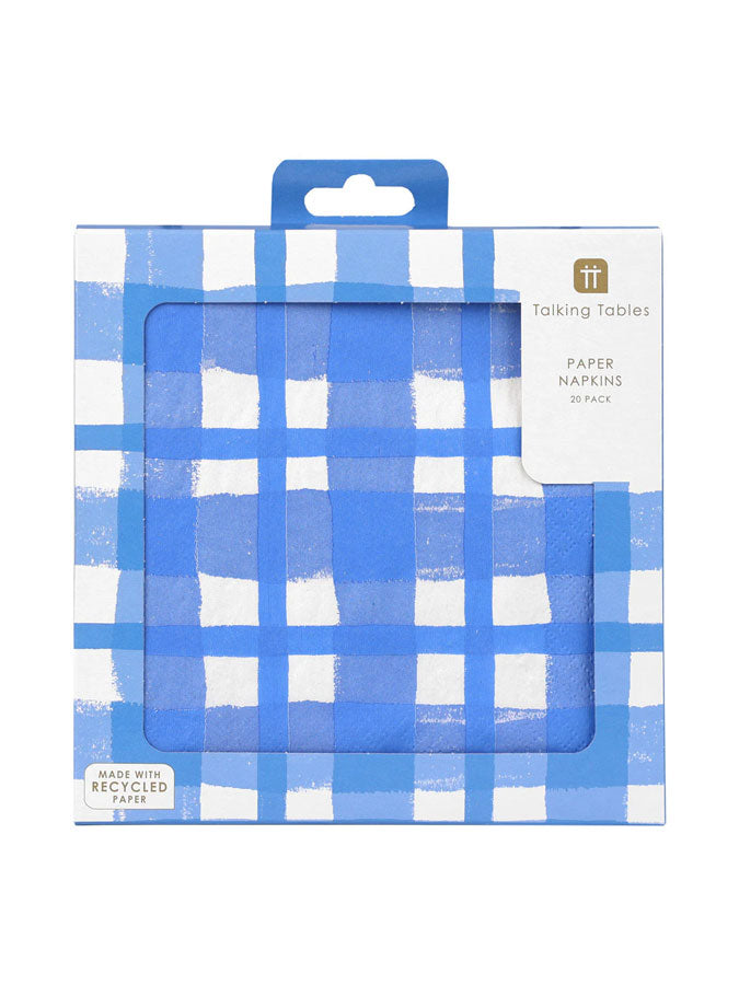 Bon Appetit Check Napkin Blue – thoughtful gifts and beautiful finds from C&K, an independent lifestyle store in Settle.