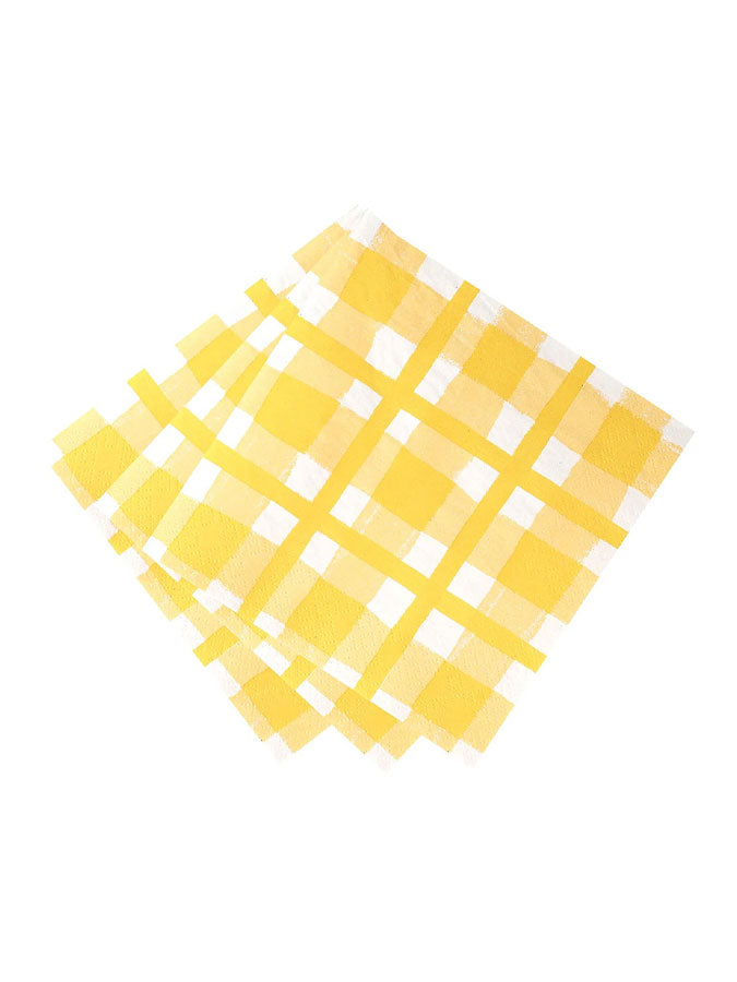 Bon Appetit Check Napkin Yellow – thoughtful gifts and beautiful finds from C&K, an independent lifestyle store in Settle.