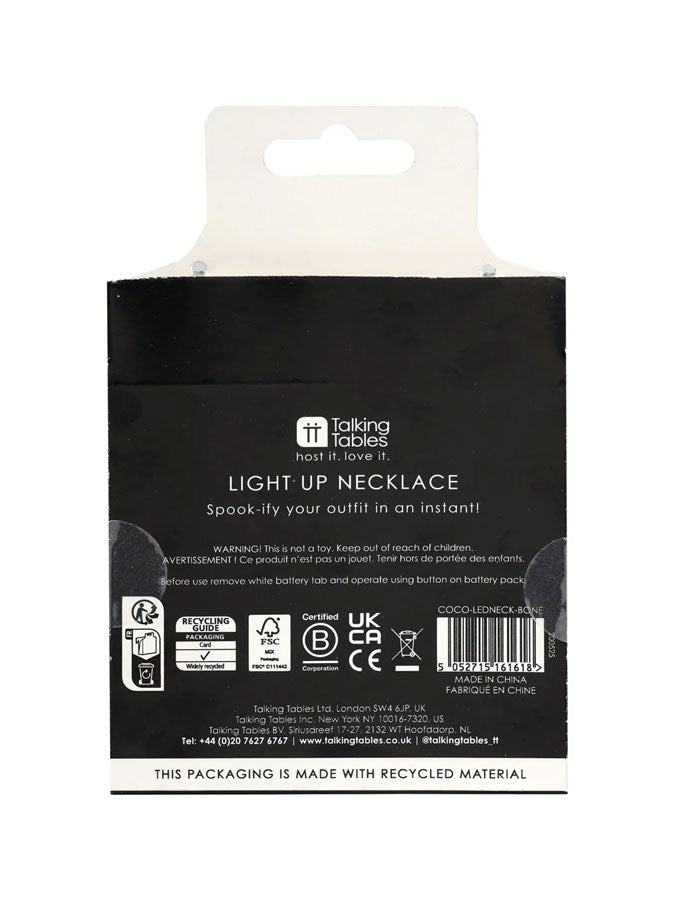 Calamity Coco Bone LED Necklace – thoughtful gifts and beautiful finds from C&K, an independent lifestyle store in Settle.