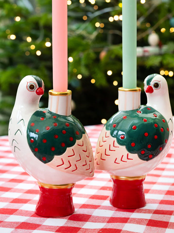 Ceramic Candle Holder Bird – thoughtful gifts and beautiful finds from C&K, an independent lifestyle store in Settle.