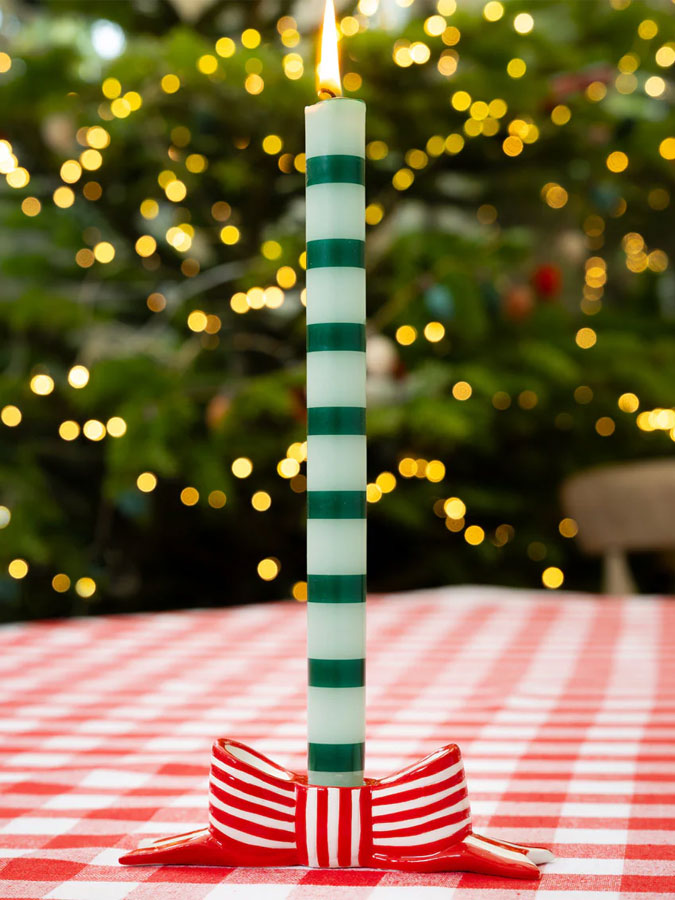 Ceramic Candle Holder Bow – thoughtful gifts and beautiful finds from C&K, an independent lifestyle store in Settle.