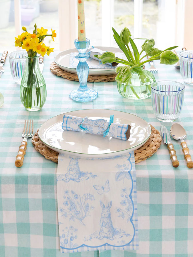 Gingham Fabric Tablecloth Mint – thoughtful gifts and beautiful finds from C&K, an independent lifestyle store in Settle.
