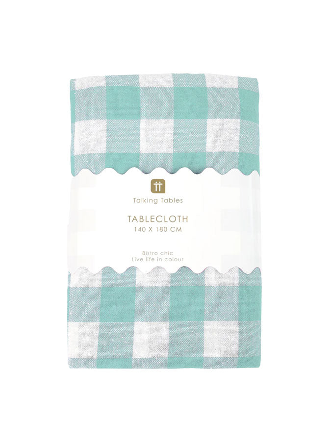 Gingham Fabric Tablecloth Mint – thoughtful gifts and beautiful finds from C&K, an independent lifestyle store in Settle.