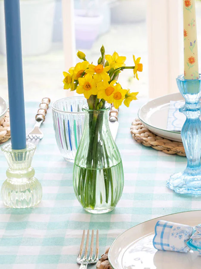 Glass Bud Vase Green 14cm – thoughtful gifts and beautiful finds from C&K, an independent lifestyle store in Settle.