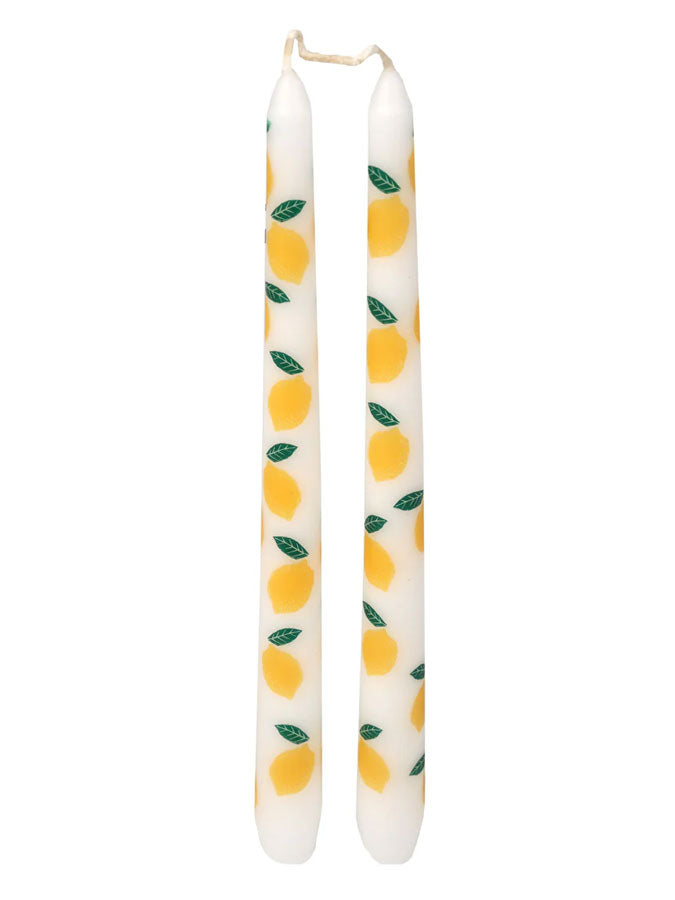 Lemon Taper Candles Pack of 2 – thoughtful gifts and beautiful finds from C&K, an independent lifestyle store in Settle.
