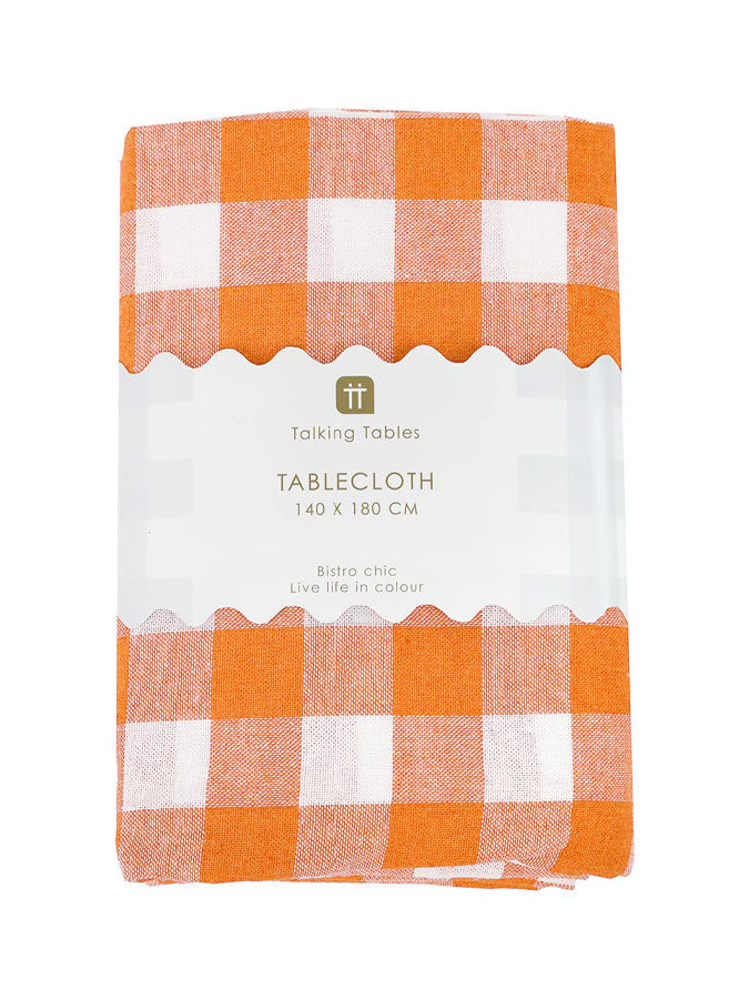 Orange Gingham Fabric Tablecloth – thoughtful gifts and beautiful finds from C&K, an independent lifestyle store in Settle.