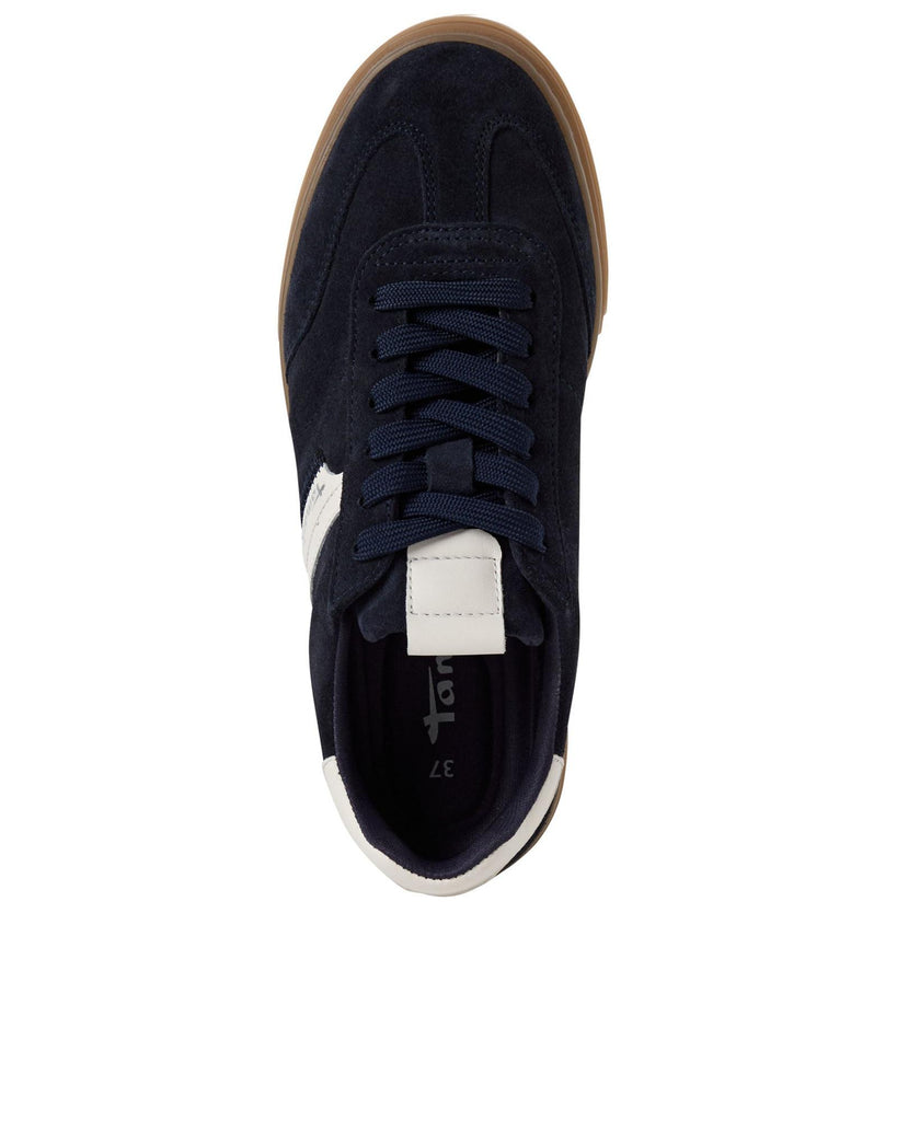 Navy Suede Sneaker – timeless women’s fashion from C&K, an independent lifestyle store in Settle, North Yorkshire.