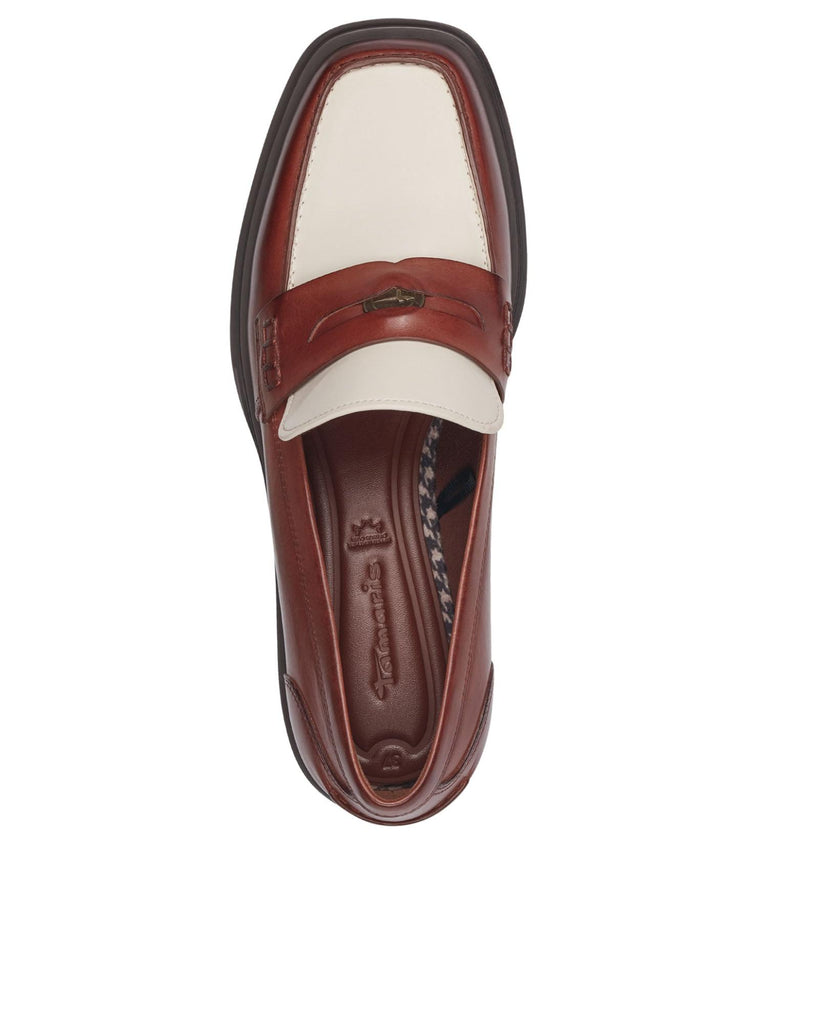 Two Tone Cognac Loafers – timeless women’s fashion from C&K, an independent lifestyle store in Settle, North Yorkshire.