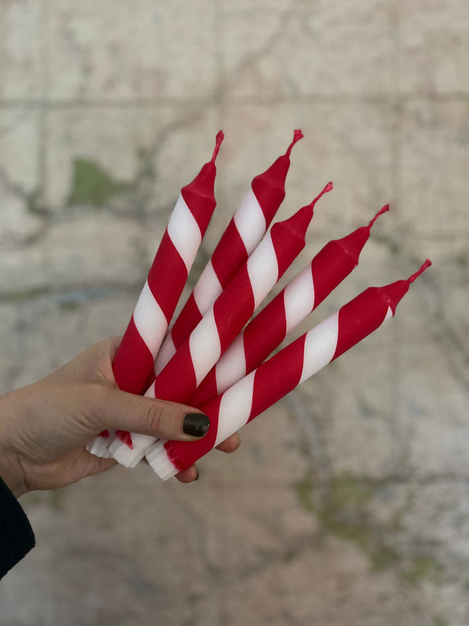 Candy Cane Dinner Candle – thoughtful gifts and beautiful finds from C&K, an independent lifestyle store in Settle.