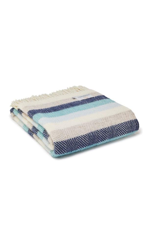 Lifestyle Seashore Stripe Throw – thoughtful gifts and beautiful finds from C&K, an independent lifestyle store in Settle.