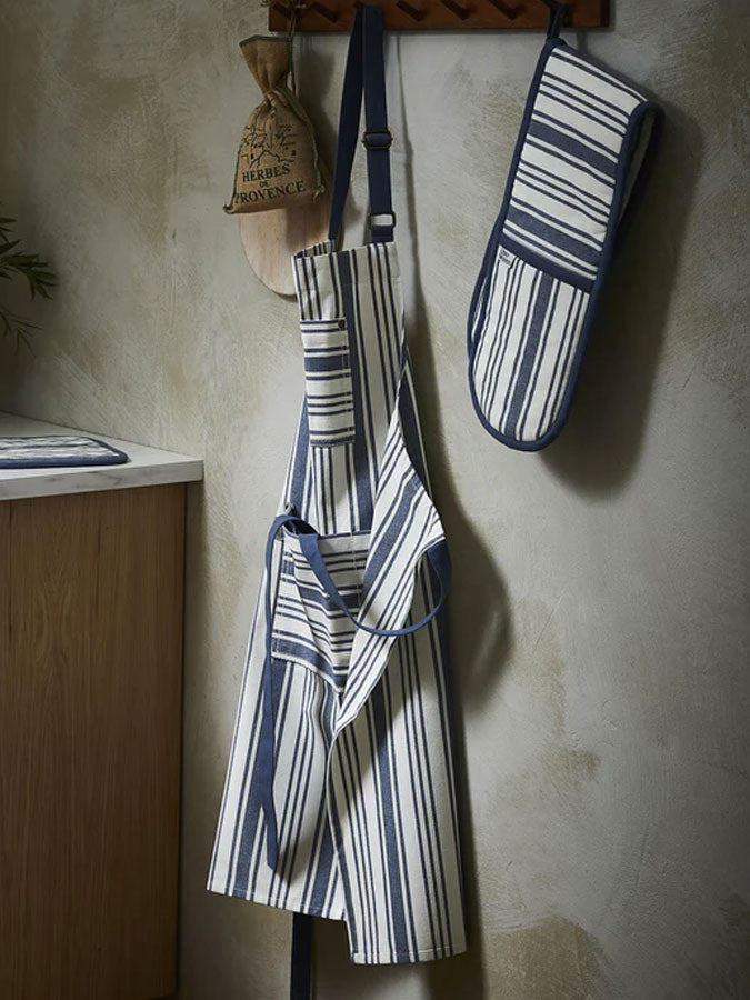 Denim Stripe Cotton Apron – quality kitchenware & dining essentials by C&K, an independent lifestyle store in Settle.