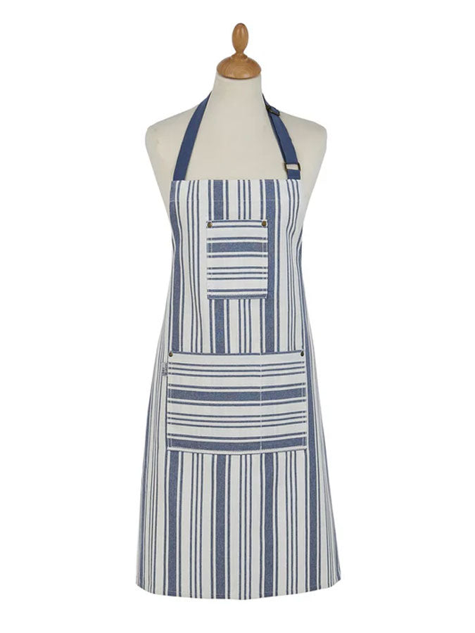 Denim Stripe Cotton Apron – quality kitchenware & dining essentials by C&K, an independent lifestyle store in Settle.