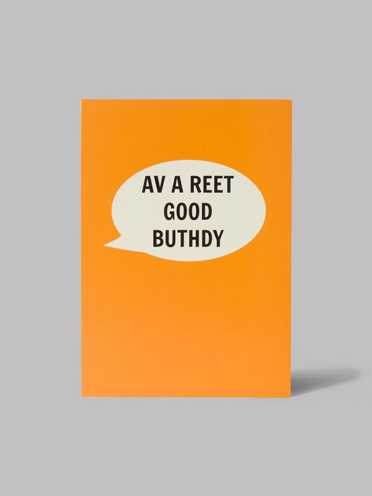 Av A Reet Good Buthdy Card - Car & Kitchen