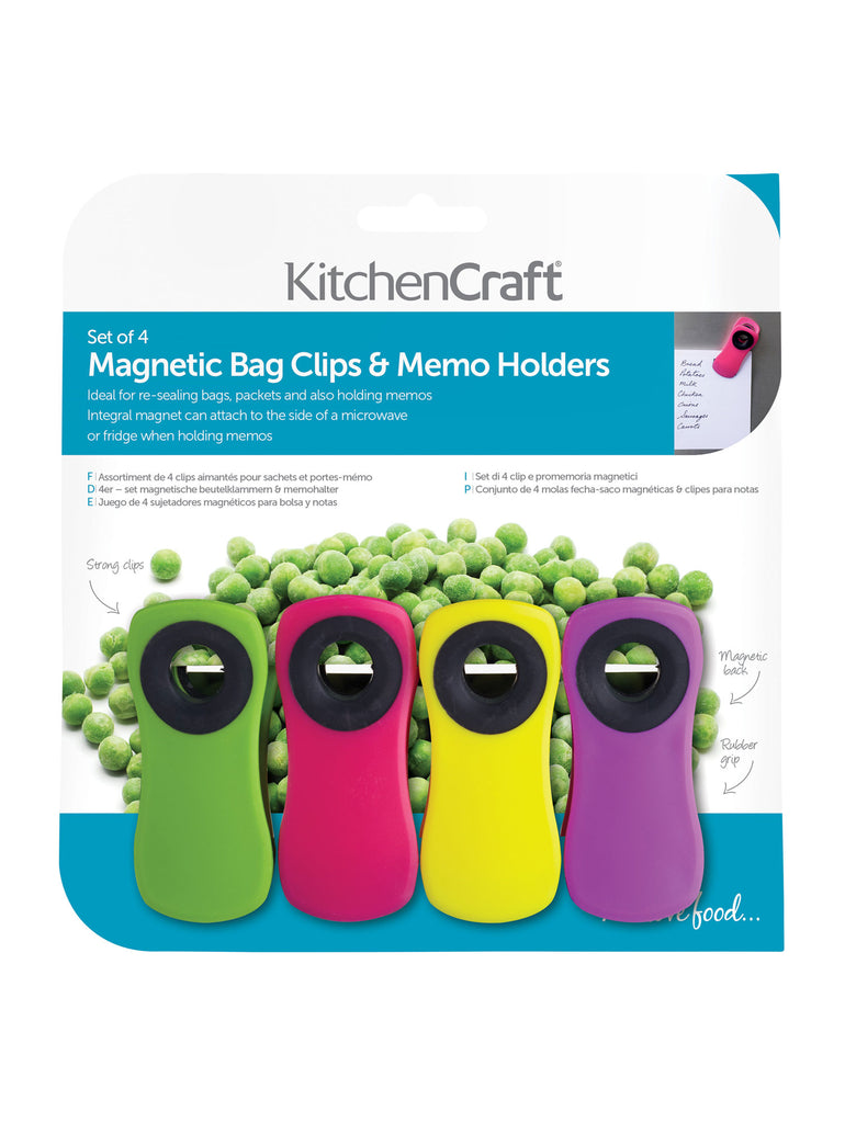 Magnetic Bag Clips Set/4 - Car & Kitchen