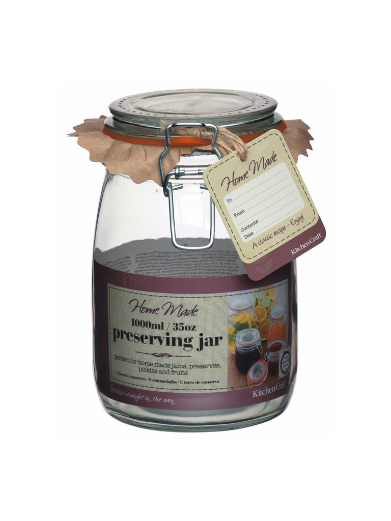 Glass Preserving Jar 1000ml – quality kitchenware & dining essentials by C&K, an independent lifestyle store in Settle.