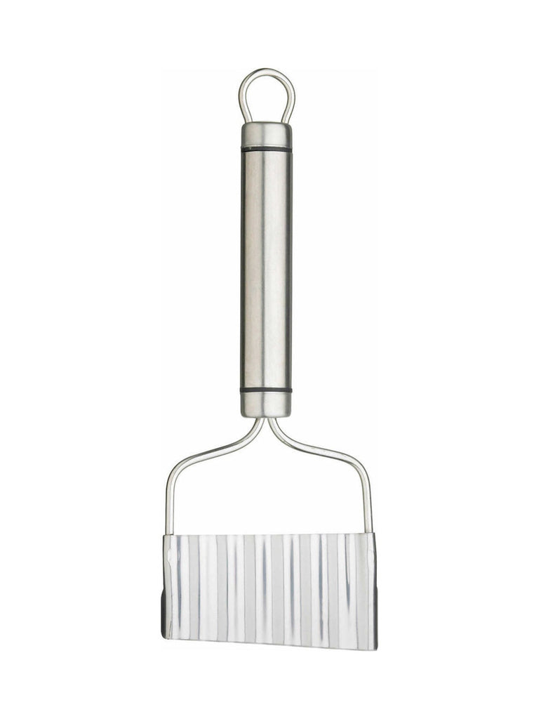 Oval Handled Professional Stainless Steel Crinkle Chip Cutter – quality kitchenware & dining essentials by C&K, an independent lifestyle store in Settle.