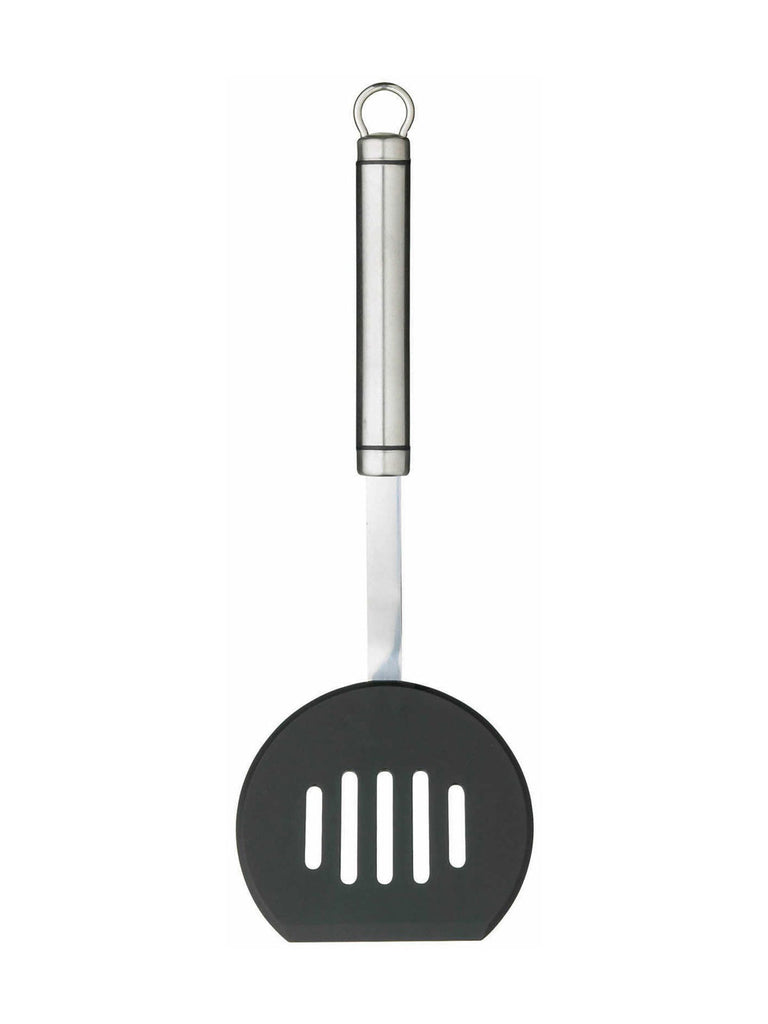 Oval Handled Stainless Steel Non-Stick Half Round Turner – quality kitchenware & dining essentials by C&K, an independent lifestyle store in Settle.