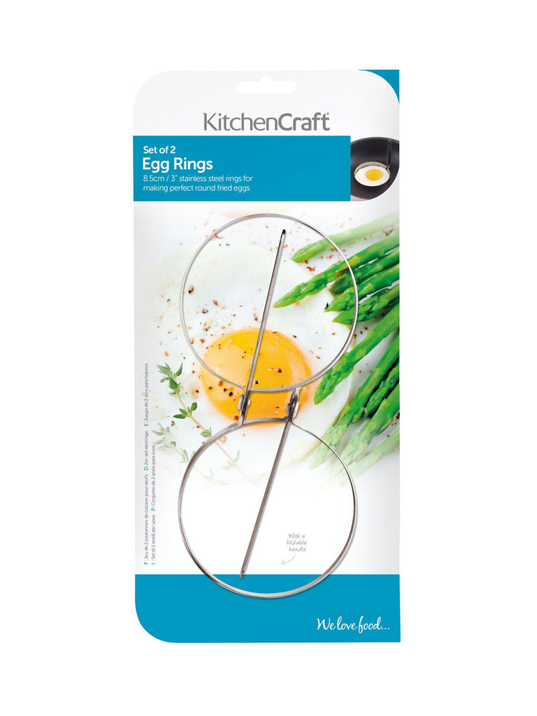 Set of 2 Stainless Steel Egg Rings – quality kitchenware & dining essentials by C&K, an independent lifestyle store in Settle.