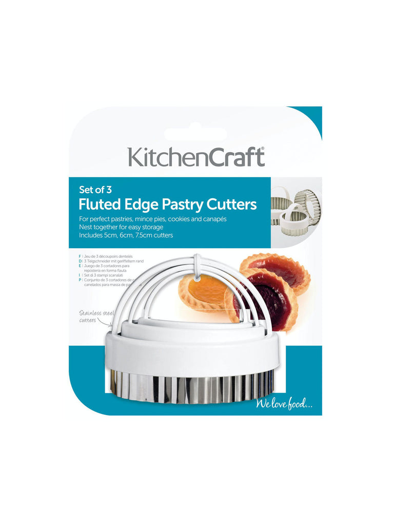 Set of Three Fluted Pastry Cutters – quality kitchenware & dining essentials by C&K, an independent lifestyle store in Settle.