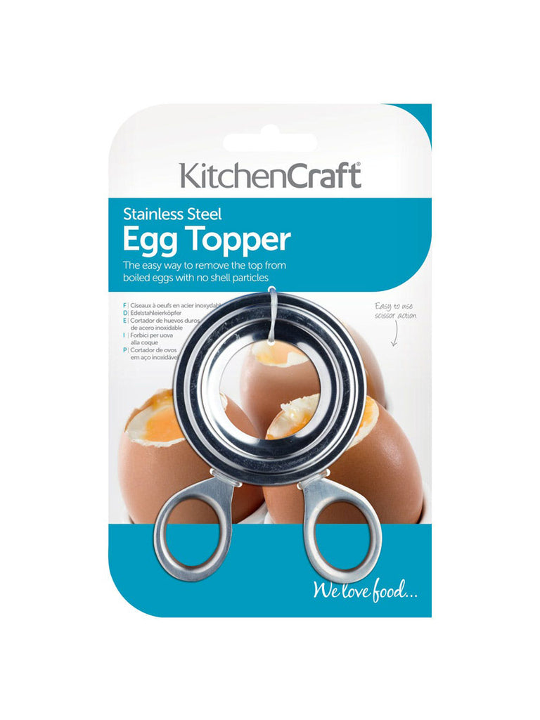 Stainless steel egg topper – quality kitchenware & dining essentials by C&K, an independent lifestyle store in Settle.