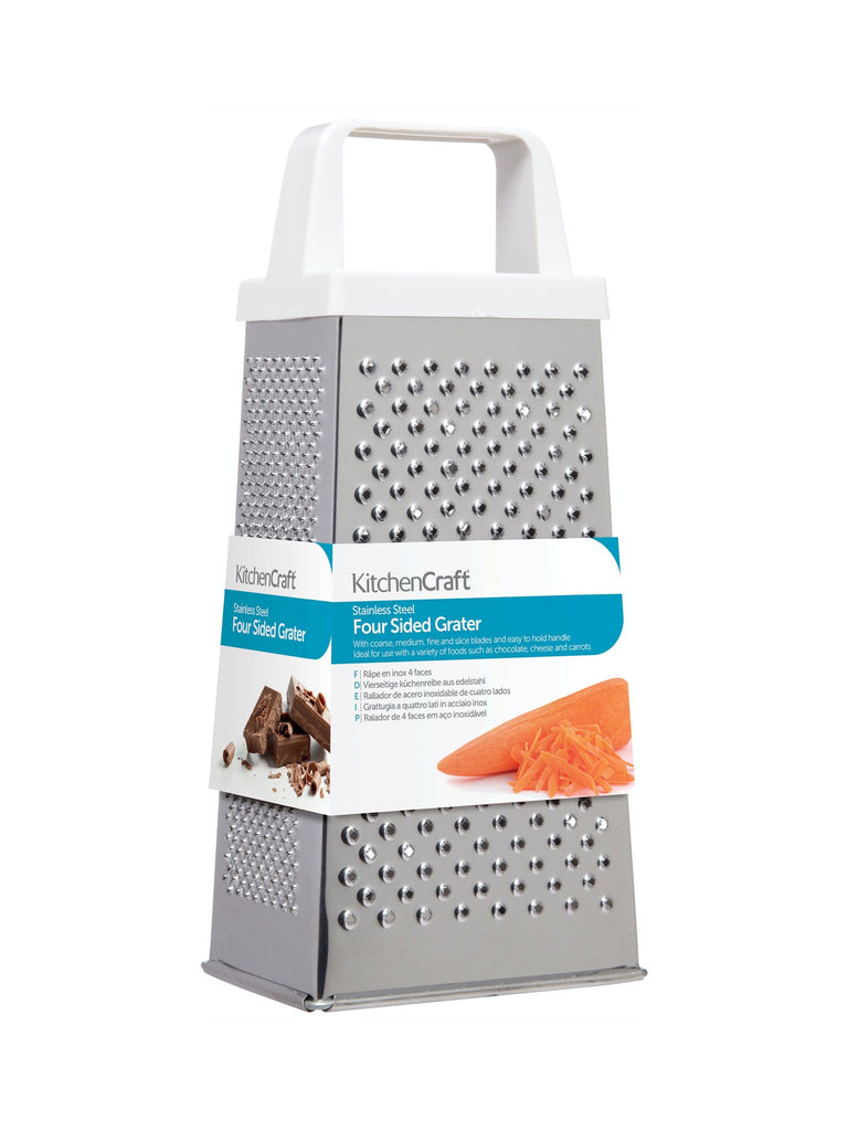 Stainless Steel Four Sided Box Grater 20cm – quality kitchenware & dining essentials by C&K, an independent lifestyle store in Settle.