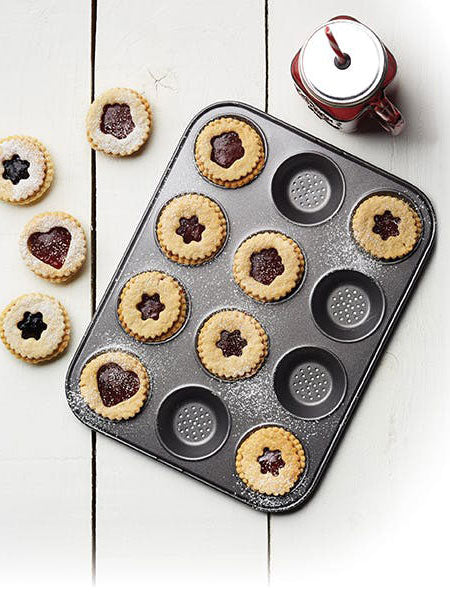 MasterClass Crusty Bake Non-Stick 12 Hole Shallow Baking Pan – quality kitchenware & dining essentials by C&K, an independent lifestyle store in Settle.