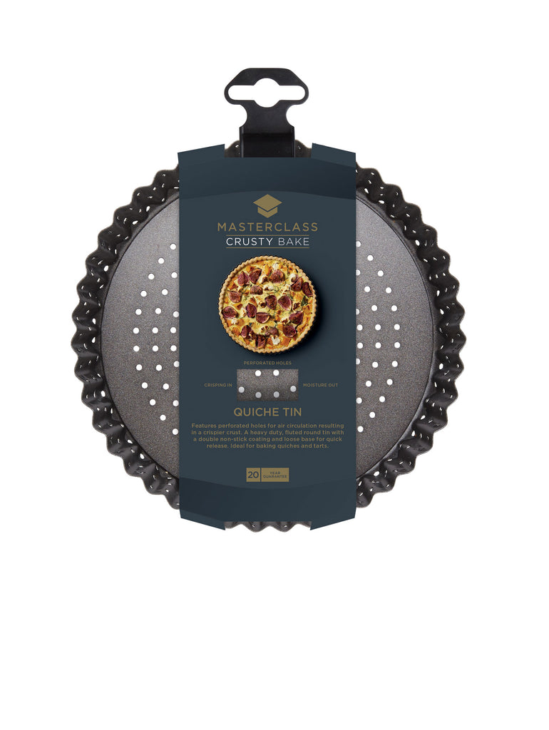 MasterClass Crusty Bake Non-stick Fluted Round 18cm Quiche Tin – quality kitchenware & dining essentials by C&K, an independent lifestyle store in Settle.