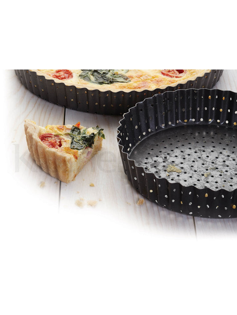 MasterClass Crusty Bake Non-stick Fluted Round 23cm Quiche Tin – quality kitchenware & dining essentials by C&K, an independent lifestyle store in Settle.