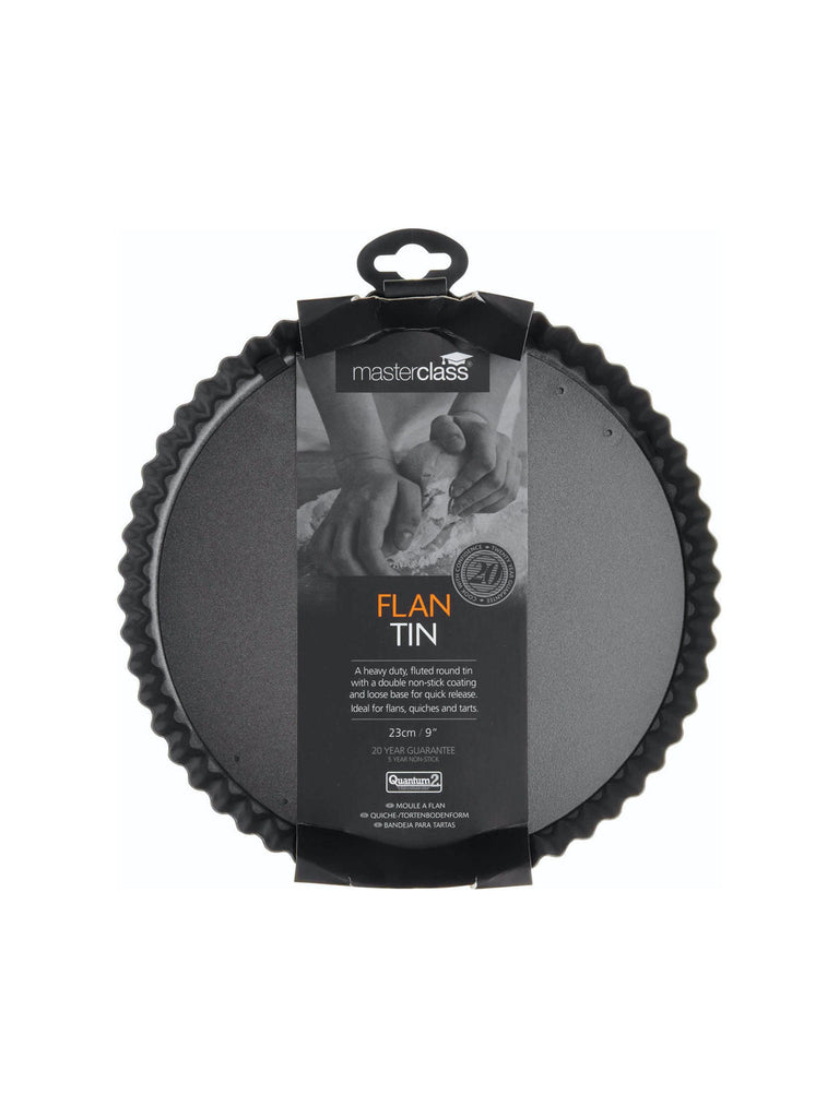 MasterClass Non-Stick 23cm Loose Base Fluted Quiche Tin – quality kitchenware & dining essentials by C&K, an independent lifestyle store in Settle.