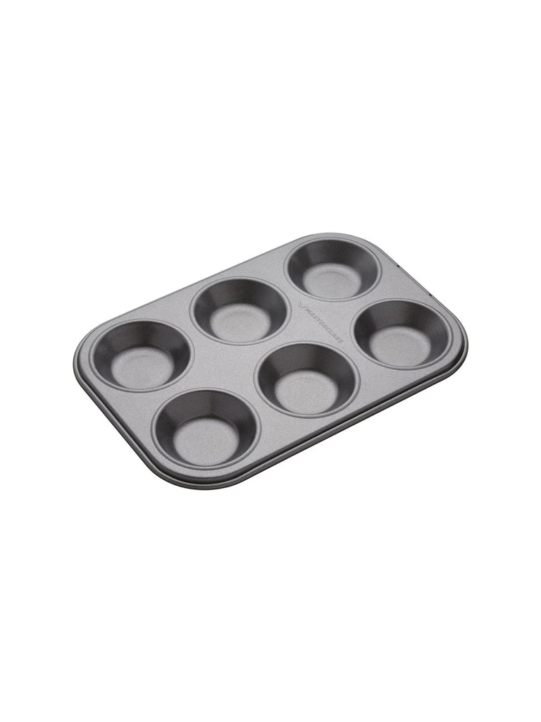 MasterClass Non-Stick 6 Hole Shallow Baking Pan – quality kitchenware & dining essentials by C&K, an independent lifestyle store in Settle.