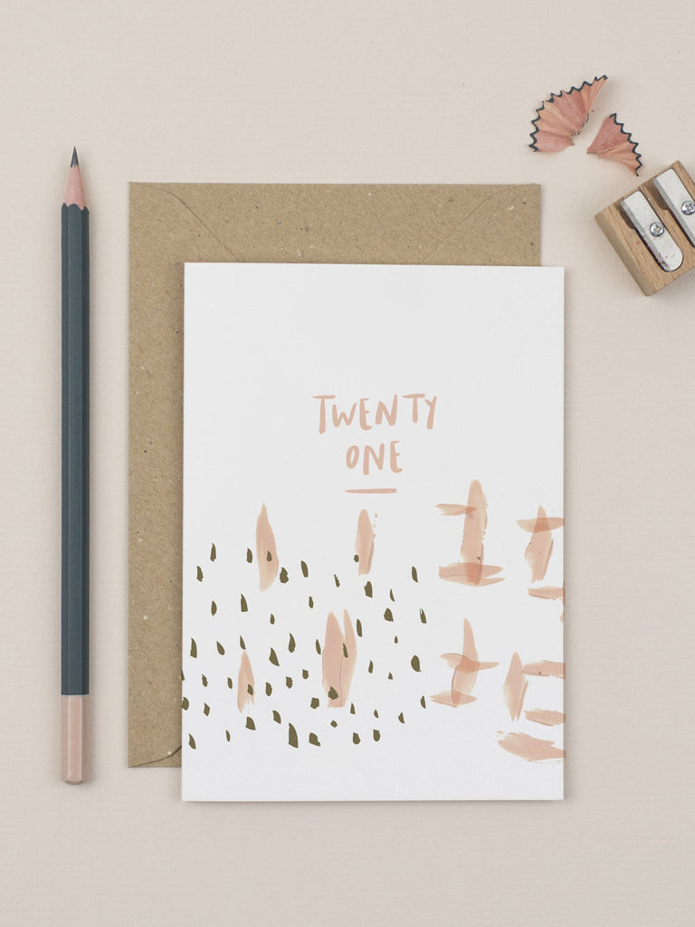 Twenty One - Abstract – beautiful greeting card from C&K, an independent lifestyle store in Settle.