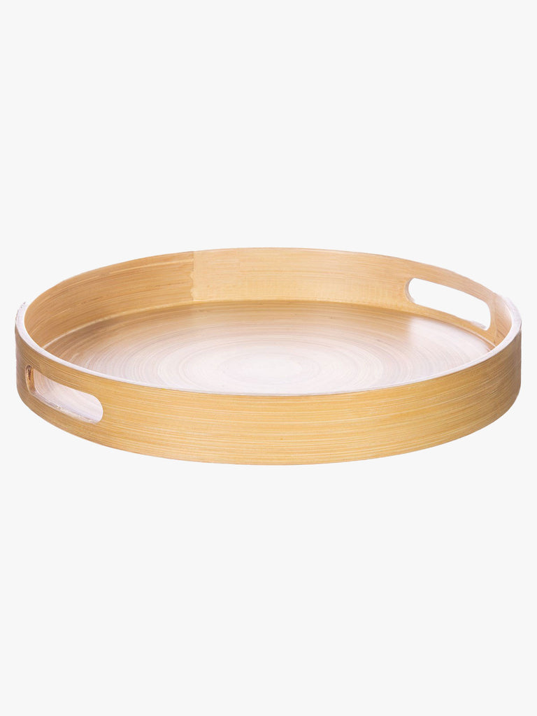 Natural Round Bamboo Tray – thoughtful gifts and beautiful finds from C&K, an independent lifestyle store in Settle.