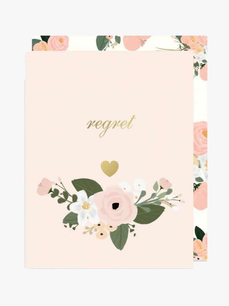 Regret Card – beautiful greeting card from C&K, an independent lifestyle store in Settle.