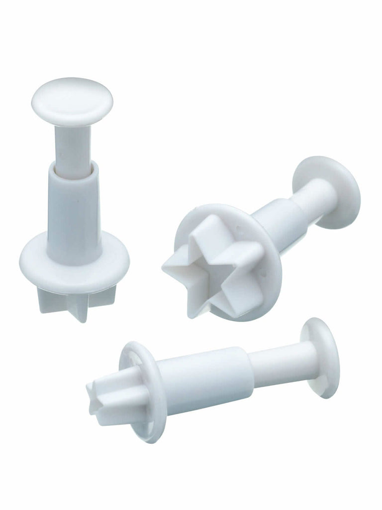 Set of 3 Star Fondant Plunger Cutters – quality kitchenware & dining essentials by C&K, an independent lifestyle store in Settle.